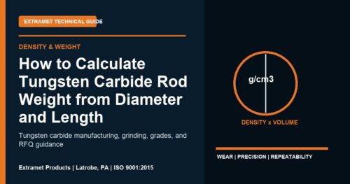 How to Calculate Tungsten Carbide Rod Weight from Diameter and Length - Extramet tungsten carbide technical guide