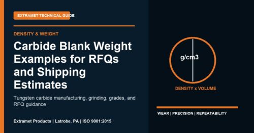 Carbide Blank Weight Examples for RFQs and Shipping Estimates - Extramet tungsten carbide technical guide