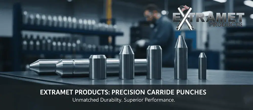 Custom tungsten carbide punches and tooling components for wear applications