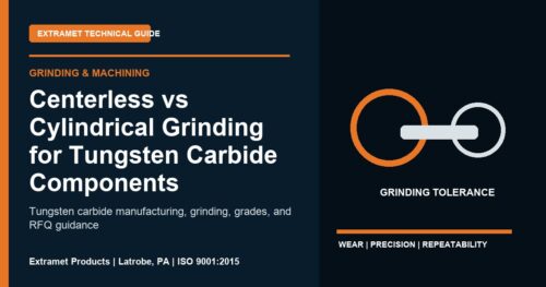 Centerless vs Cylindrical Grinding for Tungsten Carbide Components - Extramet tungsten carbide technical guide
