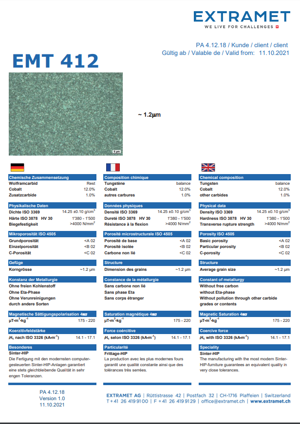 Datenblatt EMT-412
