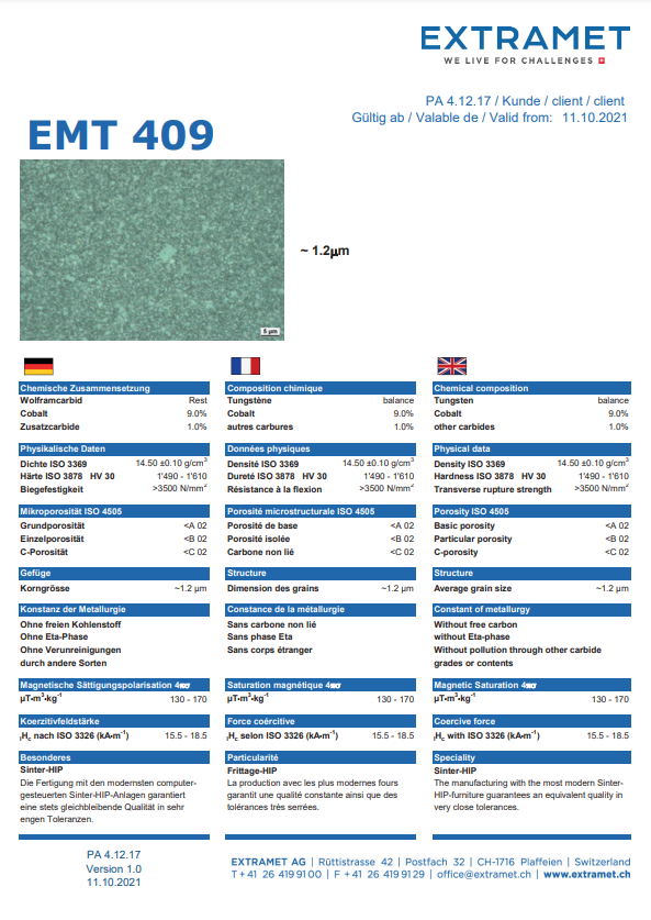 Datenblatt EMT-409