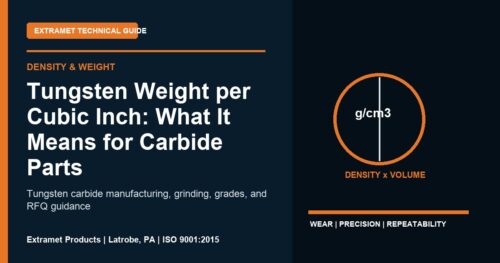 Tungsten Weight per Cubic Inch: What It Means for Carbide Parts - Extramet tungsten carbide technical guide